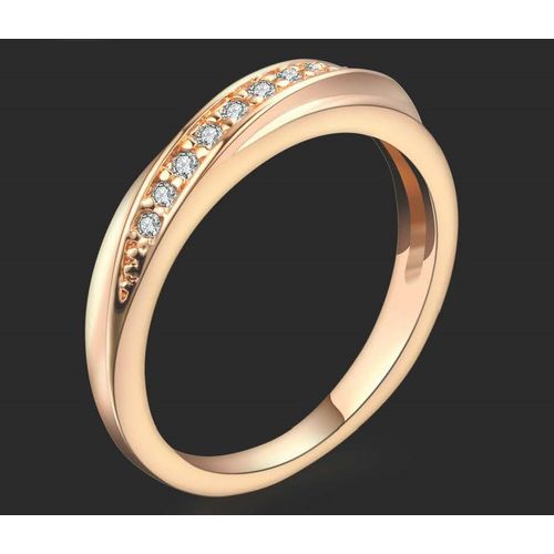 Anastasia Wedding Band AAA CZ Diamonds/Rose Gold