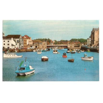 THE HARBOUR, WEYMOUTH, DORSET. used postcard Colourmaster 1977 pm =