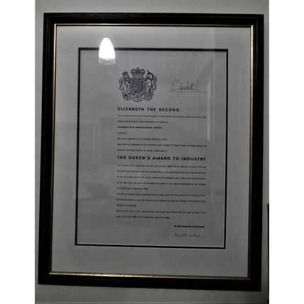 QUEEN'S AWARD TO INDUSTRY: HAMMER FILMS Original Certificate (1968)