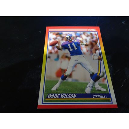 1990 Score Football Card # 250 Wade Wilson Excellent-Mint (6) Minnesota Vikings