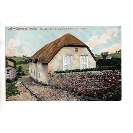NICE PRINTED POSTCARD OF FREE CONGREGATIONAL CHURCH HORNINGSHAM WILTSHIRE (4025)