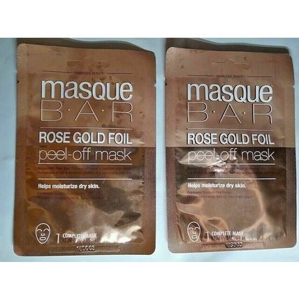 (2) Masque Bar Rose Gold Foil Peel Off Mask - FREE SHIPPING!!!