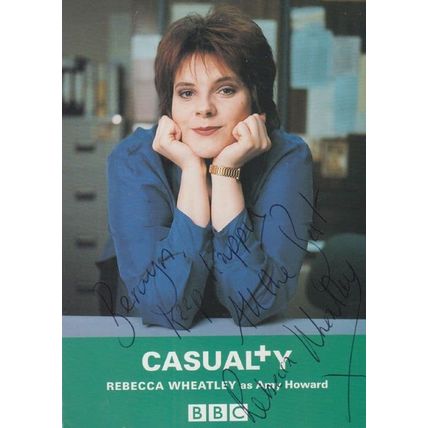 Rebecca Wheatley as Amy Howard Casualty BBC Vintage Hand Signed Photo Cast Card
