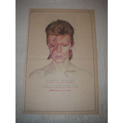 1973 David Bowie Aladdin Sane Album Advertisement