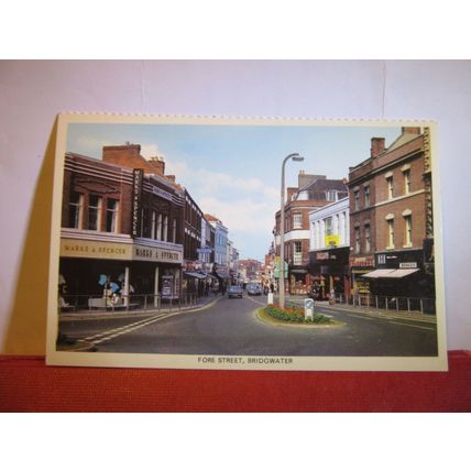 FORE STREET, BRIDGWATER, SOMERSET unused postcard Colourmaster =