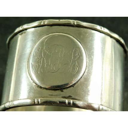 Antique Tuck Chang Chinese Hallmarked Solid Silver Serviette Napkin Ring