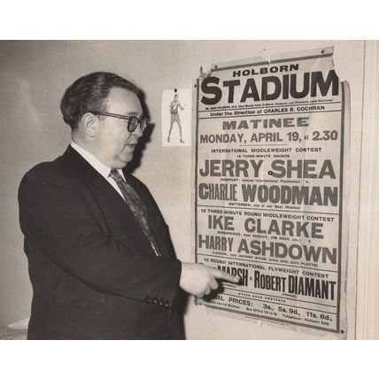 Robert Diamant Jerry Shea Holburn Stadium Boxing 9x6 Fight Bill Press Photo