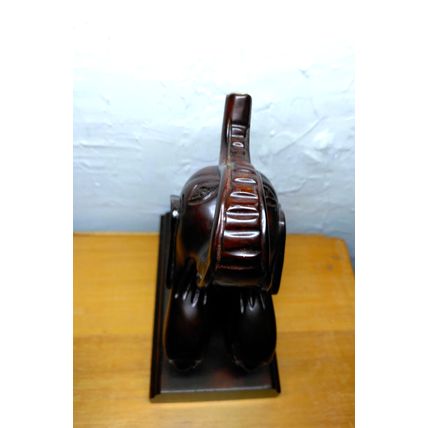 Indonesian/Mahogany Wood Elephant Sitting Sculpture/Carving Selamat Designs
