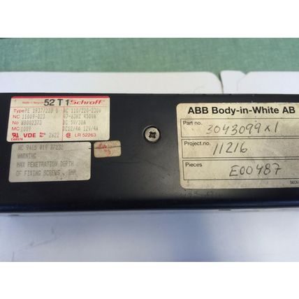 ABB 3043099X1,PE 1937/23B U,11009-023, NC 9415 019 37232 POWER SUPPLY,CH