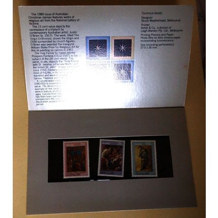 Australia 1980 Christmas presentation card