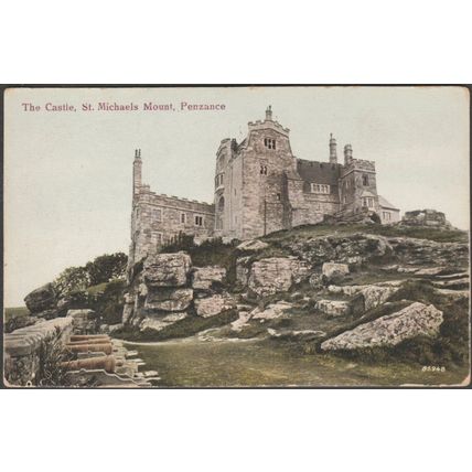 The Castle, St Michael's Mount, Penzance, Cornwall, c.1910s - Postcard