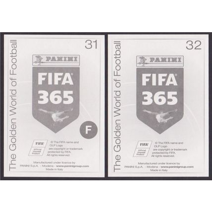 Panini Stickers 2016 FIFA 365 #31 (31 - 32) Real Madrid CF Team