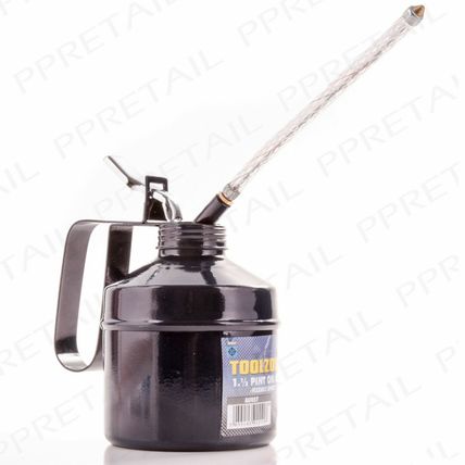 SMALL-LARGE METAL OIL CAN + SPOUT Garage Workshop Mechanic Lubricant Bike/Cycle