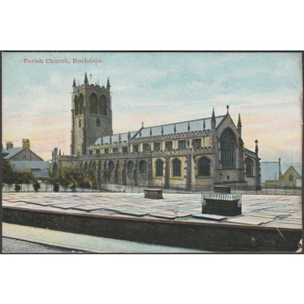Parish Church, Rochdale, Lancashire, c.1905 - Postcard