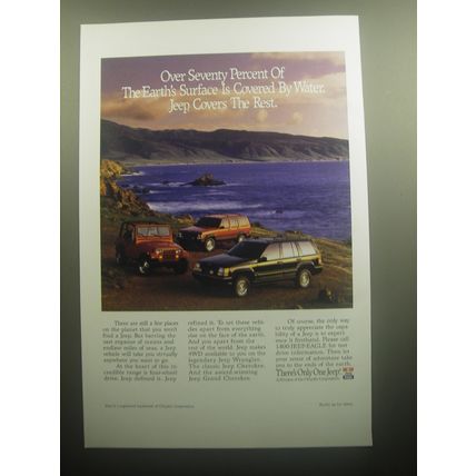 1993 Jeep Wrangler, Cherokee and Grand Cherokee Advertisement