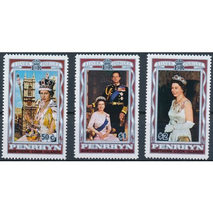 Silver Jubilee - Penrhyn Island 1977 - MNH - SG 100/2