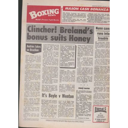 GEORGE FOREMAN KOs GERRY CLOONEY COVER REPORT & PICS - Boxing News 19-01-90