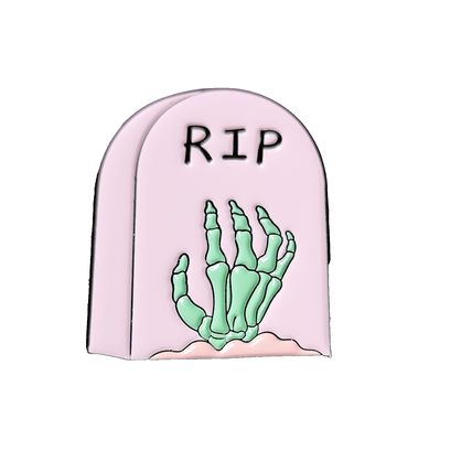 Tombstone Pin Badge Enamel 2.4 cm x 3.0 cm Fun Comic Fun Collectable BA216