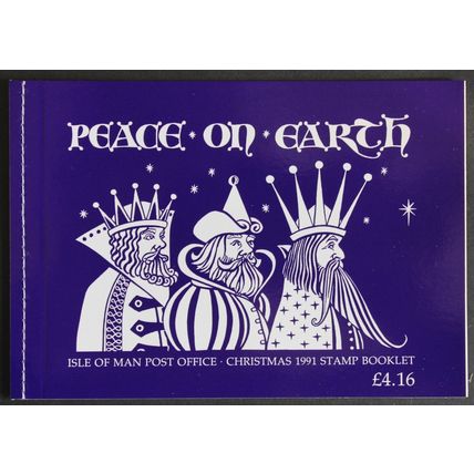 IOM ISLE OF MAN 1991 CHRISTMAS PEACE ON EARTH STITCHED BOOKLET SB28 £4.16 MNH