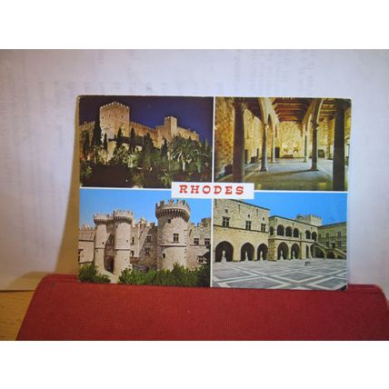 PALACE OF THE KNIGHTS, RHODES, GREECE used postcard =
