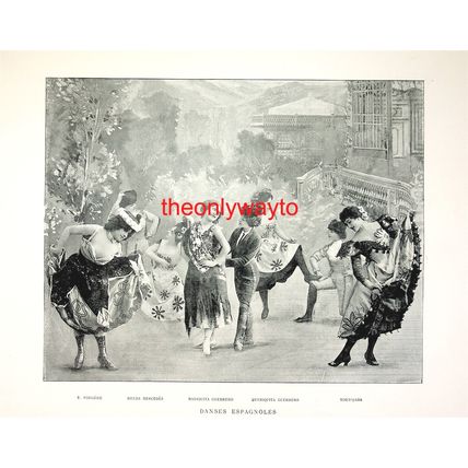 Spanish Dances (Dance Espagnoles), Book Illustration, 1910, Modern Reproduction