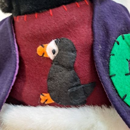 Vintage ZCMI PENGUIN 3D PLUSH CHRISTMAS STOCKING 22" Bird Felt
