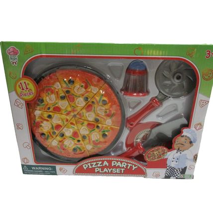 Pizza Party Playset Pretend Food and Accessories By Gourmet Play.