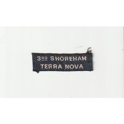 Scout Nametape UK - 3rd Shoreham Terra Nove (Sea Scouts) - Ribbon - Used (BZ238)