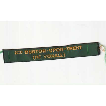 Scout Nametape UK - 11th Burton Upon Trent (1st Yoxall) - Ribbon (BZ219)