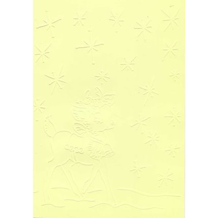 5"x7" Embossed Paper. 10 Sheets. Christmas Reindeer (43). Scrapbooking Crafts