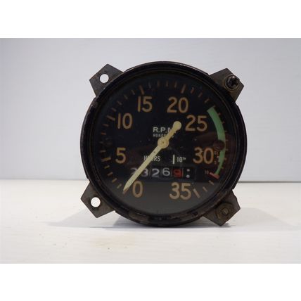 Cessna Tachometer Vintage Aircraft RPM Gauge Stewart Warner Airplane 1072