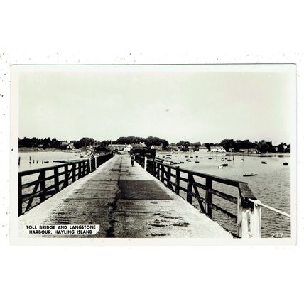 Hampshire postcard Toll Bridge & Langstone Harbour Hayling Island