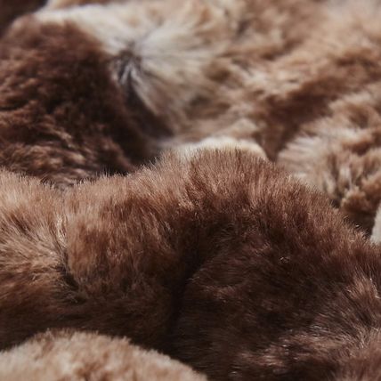 Tache Faux Fur Throw Blanket Brown 50 X 60 Inch Elegant Super Soft Warm Dark Gol