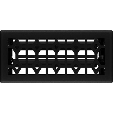 Imperial RG3466 Templar Decorative Floor Register, 4X10 Inch, Black Iron