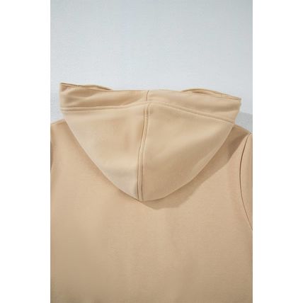 Parchment Zipped Pocket Cozy Drawstring Hoodie
