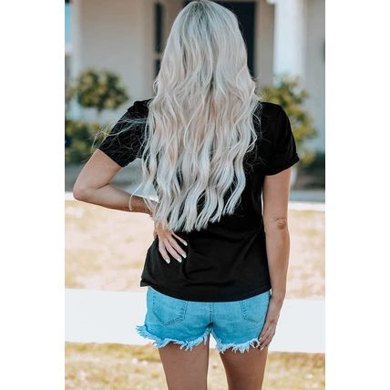 Black MERRY and BRIGHT Crew Neck Graphic Tee