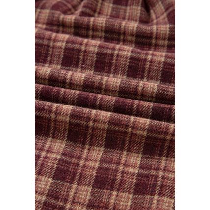 Moss Green Vintage Plaid Patchwork Drop Shoulder Sweatshirt