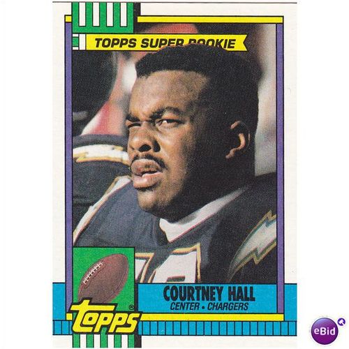 1990 Topps Card No 388 Courtney Hall San Diego Chargers
