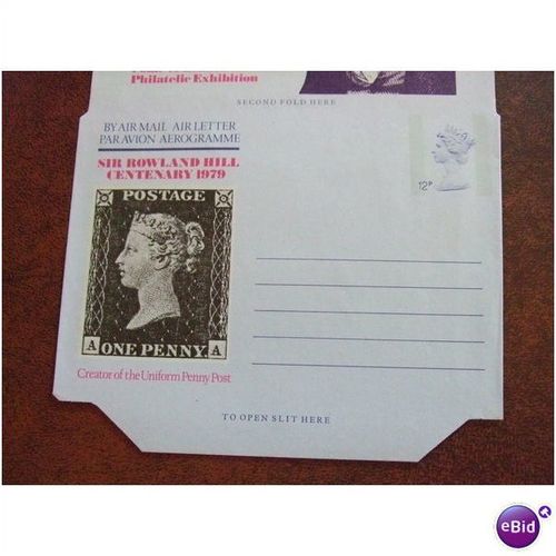 GB 1979 12p Sir Rowland Hill Aerogramme Air Mail Letter