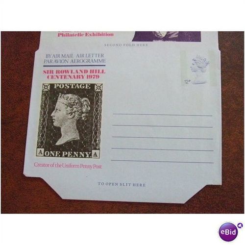 1979 12p Sir Rowland Hill GB Aerogramme Air Mail Letter