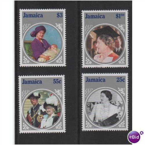 Jamaica 1985 Queen elizabeth Mother Unmounted Mint NHM2 SG 625-628 Sc 599-602