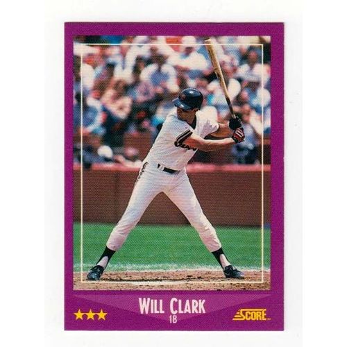 1988 Score Will Clark baseball card #78 – Giants