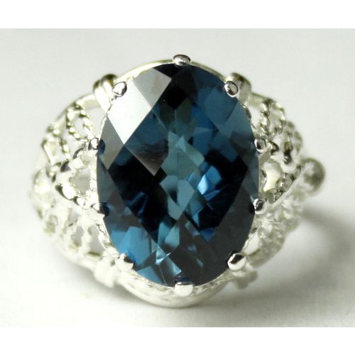 London Blue Topaz, 925 Sterling Silver Ring, SR260