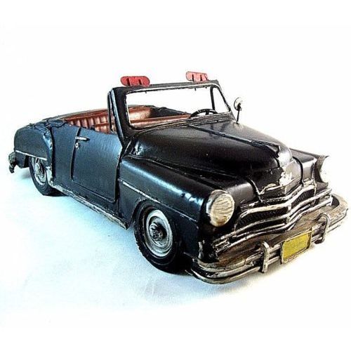 Vintage Classic Look , Hand Made , Black Metal Plymouth Model , Collectible RARE