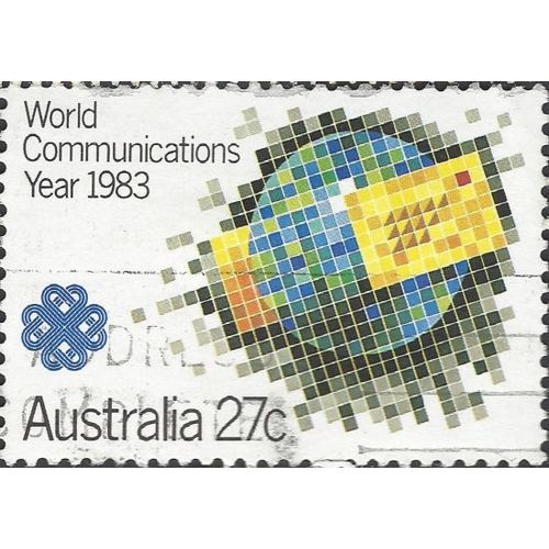 AUSTRALIA, World Communications Year, blue 1983, 27c