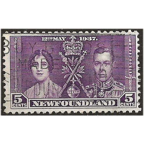 Newfoundland 1937 SG256 5c Purple Coronation Fine Used ... ..
