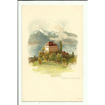 Switzerland CLARENS Art Postcard (Vouga & Cie No.1)