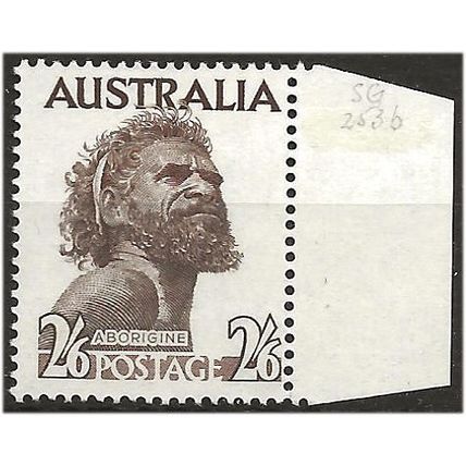 Australia 19546 SG224f 2/- Chocolate No Watermark Unmounted Mint . .. .