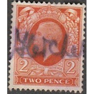 1934-6 George V, Two Pence Orange. Wm 111, Fiscal Used
