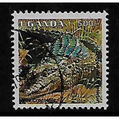 UGANDA 1995 REPTILES 500s NILE CROCODILE SG 1520 FINE USED#